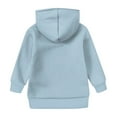 thumbnail image 4 of TQWQT Girls Light Blue Hoodie Size 10-12 Oversized Basic Drawstring Sweatshirts Long Sleeve Pullover Top Cute Kids Preppy Clothes 11-12 Years, 4 of 5