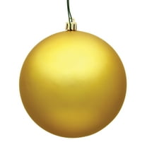 Vickerman 4.75" Honey Gold Matte Ball Ornament, 4 per Bag