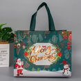 thumbnail image 3 of Bolsa de tela no tejida impermeable para regalo, bolsa de almacenamiento de ropa plegable para fiesta de Navidad, paquete con estampado de Noel, 3 of 4