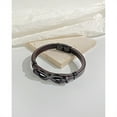 thumbnail image 3 of NICKSUN Men's Leather Infinity Bracelet with Stainless Steel Clasp - Adjustable Bangle for Couples, Number 8 Design and Inspirational Cuff Bangle, 3 of 7
