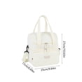 thumbnail image 3 of Double Layer Insulated Lunch Bag - Multi - Functional Portable Tote, Nylon Material, Compact Design for Office, Picnic, and Outdoor Use, Waterproof & Easy to Clean,Beige, 3 of 5