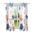 thumbnail image 7 of Yayeee Window Curtains Light Filtering 63"x42" Grommet Panel Pair Home Living Room Decor, Heart Cloud Pattern, 7 of 7