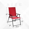 thumbnail image 2 of Metal Outdoor Folding Chairs, 4-Piece Patio Lawn Chairs with Arms, 2 of 5