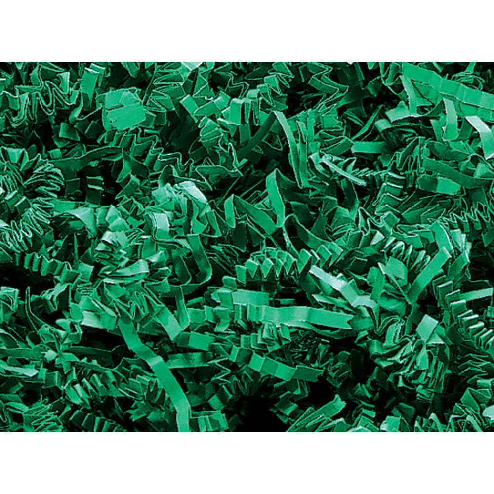 Pack of 1, Green Crinkle Cut™ Paper Shred 10 Lb SpringFill Shred to