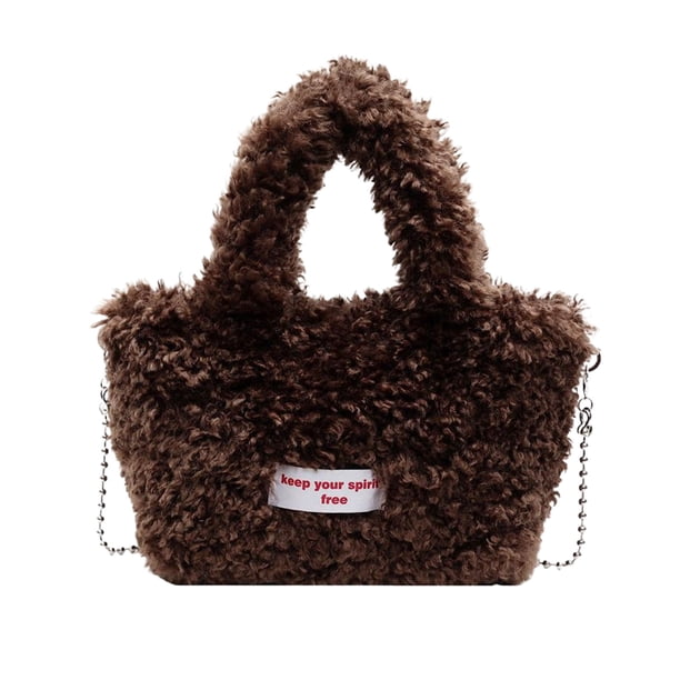 Minnieouse Bolso De Corderos Bolsos Para El Tiempo Bolsos Para Mujer Para Trajes Bolsos De Lana Y Bolsos Disponibles En Elegante Bandolera Bolsas de mensajero y de hombro Marrón