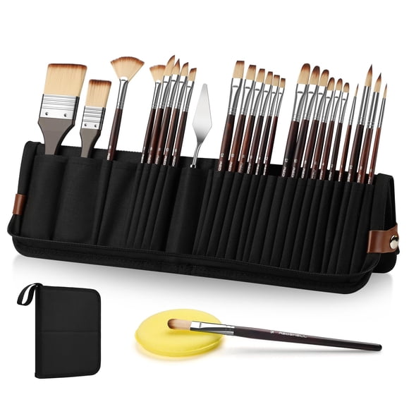 Set de Pinceles REDSHELL 26 piezas para Acuarela y Acrílico