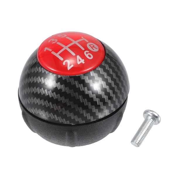 Perilla de cambio de marchas Unique Bargains 6 velocidades para Fiat 500 500C 2007-2018, plástico negro y rojo