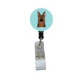 thumbnail image 1 of Checkerboard Blue German Shepherd Retractable Badge Reel, 1 of 1