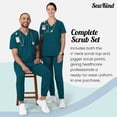 thumbnail image 3 of Sewkind Men’s Scrub Set Caribbean Blue XL V-Neck Medical Scrubs with Jogger Pants 7 Pockets Athletic Fit, 3 of 6