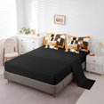 thumbnail image 3 of Erosebridal Patchwork Rectangle Bed in a Bag Full size,Geometry Stripe Bed Set,Abstract Artwork Decor,Reversible,Breathable,7-Piece, 3 of 5
