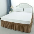 PiccoCasa Polyester Wrap Around Dust Ruffle Bed Skirt 15" Drop for King