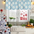thumbnail image 5 of White Teal Daisy Curtain Valances for Windows, Kitchen Valance Window Treatments Panel 2 Pack, Spring Summer Floral Botanical Rod Pocket Short Curtains for Bathroom Bedroom 42 x 12 Inch, 5 of 8