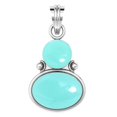 thumbnail image 2 of Natural Aqua Chalcedony Pendant 925 Sterling Silver Handmade Jewelry, 2 of 7