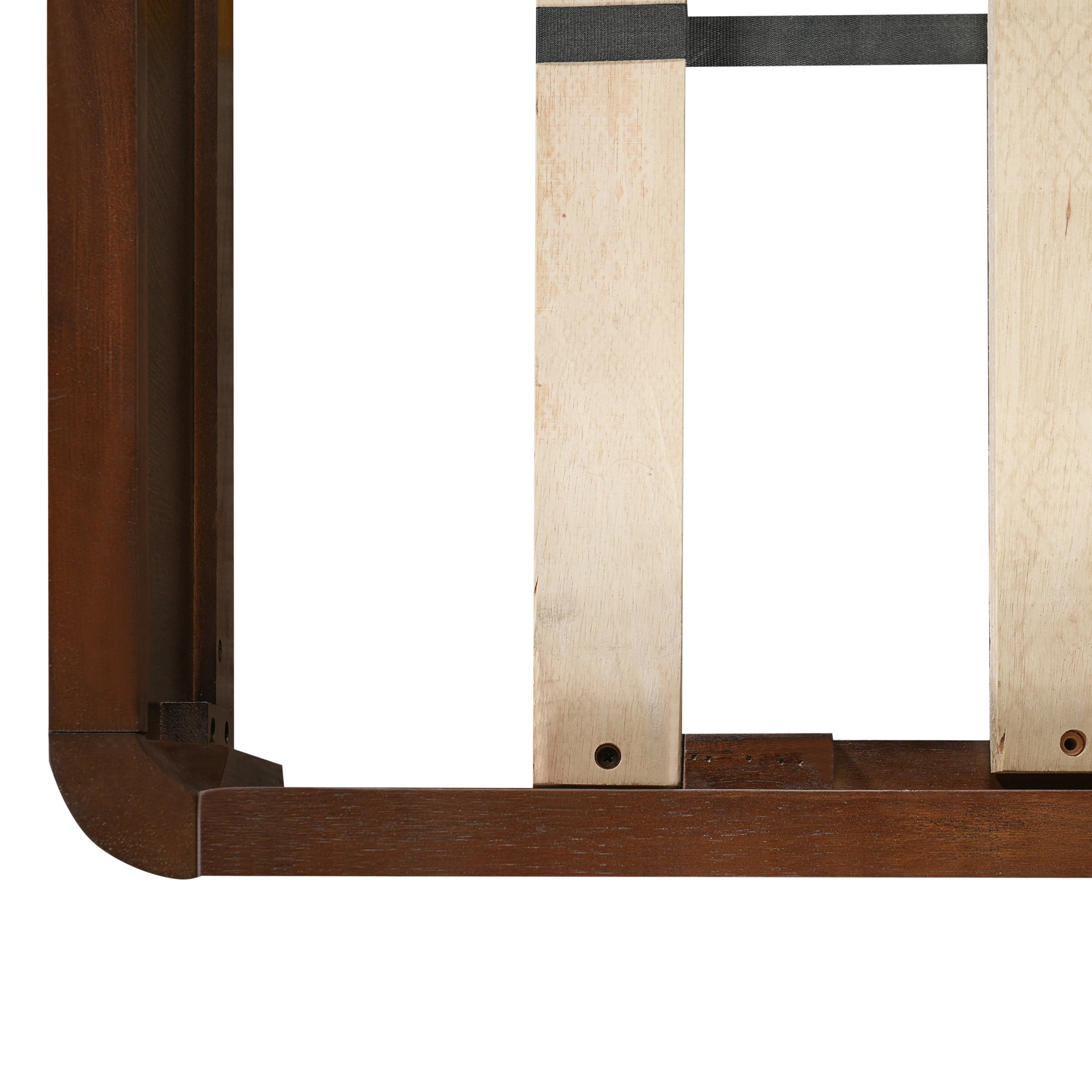 Christopher Knight Home Modern Upholstered Bed Frame with Curved Side Headboard, Queen, Brown+Off White