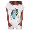 thumbnail image 1 of AMERTEER T-Shirt à Manches Courtes Imprimé Animal 3D Col Rond pour Femmes Grande Taille, 1 of 4