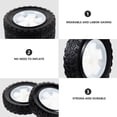 thumbnail image 4 of BEADCEST Solid Rubber Lawn Mower Wheels for Gardening 6 Inch Black Color Ensures Use, 4 of 5