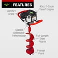 thumbnail image 4 of Earthquake 1-Person Earth Auger, 43cc 2-Cycle Viper Engine Powerhead And 8” Auger Bit, 4 of 10