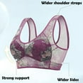 thumbnail image 5 of MDUKONU Bras for Women Women's Super Soft Wireless Lightly Lined Comfort Bra Purple XXXL, 5 of 9