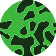 thumbnail image 1 of Ahgly Tapis Rond Lavable en Machine Intérieur Transitionnel Vert Émeraude Profond, 7 Pieds Rond, 1 of 7