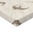 thumbnail image 2 of Ambesonne Abstract Fitted Sheet, Flying Birds, Full Size, Beige Brown, 2 of 3