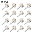 thumbnail image 3 of Uxcell Mirror Screws Decorative Cap Fasteners Cover Nails, Electroplated Bright Silvery Brass 16Pcs 0.55", 3 of 3