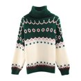 thumbnail image 1 of Suéter de cuello alto de Navidad para mujer, estilo coreano, igual que los jerséis de celebridades de Internet, suéteres femeninos dulces, ropa de otoño e invierno, 1 of 5