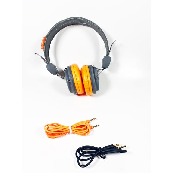 KidzSafe D.I.Y. Volume-Limiting Headphone Gray/Orange