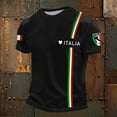 thumbnail image 2 of Big and Tall Shirts for Men Casual T Shirts Italian Flag Print Breathable Comfortable Short Sleeve Tee For Daily Wear Sports And Outdoors Big Tall Ling Sleeve Shirt V Neck T Men Dark Tee Shirt L, 2 of 3