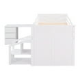 thumbnail image 6 of Bellemave Low Height White Loft Bed Twin Size With Storage Steps, Desk and 5 Drawers for Teen, Wood Twin Size Loft Bed with Movable Storage Drawers and Stair, 6 of 13