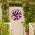 thumbnail image 6 of Patriotic Front Door Wreath 4th of July Wreath Creative Red Blue White American State Garland Front Door Welcome Wreath, 6 of 8