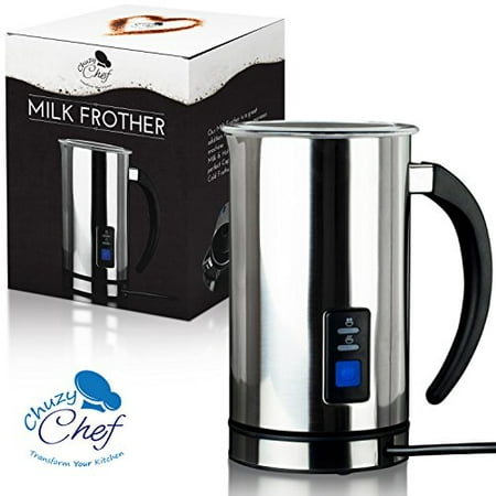Automatic Electric Milk Frother & Warmer: Digital One Touch Stainless Steel Frothing Pitcher Machine - Hot or Cold Froth Maker & Foamer for Coffee, Cappuccino, Cafe or Chai Latte & Hot