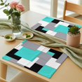 thumbnail image 3 of Abstract Geometric Placemats Set of 6 Mid Century Aqua Nordic Place Mats Table Mats Kitchen Dining Home Outdoor Party Table Decoration, 3 of 9
