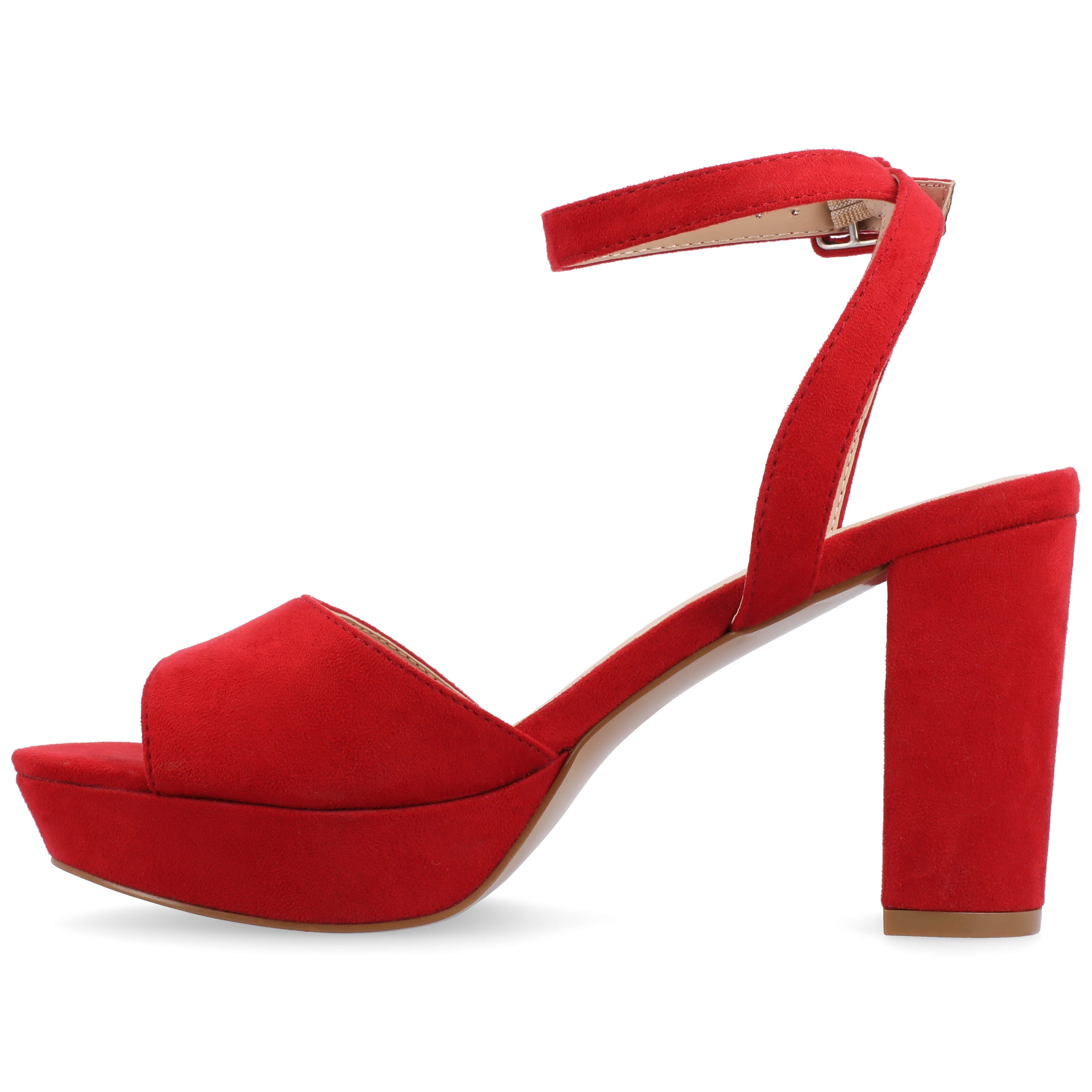 Journee Womens Nairri Vegan Leather Platform Heel Dress Sandals, Widths Available