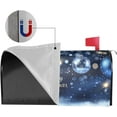 thumbnail image 4 of Festive Magnetic Mailbox Cover Christmas Blue Ball Pattern Outdoor Mailbox Protector Holiday Seasonal Decorative Garden Yard Home Large Size 25.5 x 21 Inch, 4 of 6