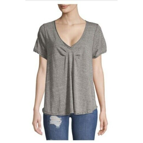 We The Free People Top Pullover All You Need Tee Shirt Bitter Olive Gray Size S