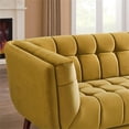 thumbnail image 5 of Alosio Mid-Century Modern Chesterfield Tufted Back Gold Velvet Living Room Sofa, 5 of 7