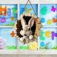 thumbnail image 1 of ONFD Easter Bunny Rabbit Hole Door Sign Rustic Wooden Easter Decor For Festive Home & Party Entrance 30x30cm 5, 1 of 5