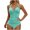 Mint Green, variant on Summer One Piece Bathing Suit For Women Push Up Cheeky Neck Strap Swimsuits Tummy Control Spaghetti Strap Adjustable Swimdress Swxy Causal Swimwear Beach Vacation Bikini 2025