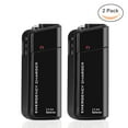 thumbnail image 1 of Smart Mini Battery Charger for 2 AA Rechargeable Batteries - USB Input (Batteries Not Included) 2 Pack, Black, 1 of 6