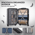 thumbnail image 3 of avobird 3-Piece ABS Hardshell Luggage Set – Lightweight and scratch-resistant, featuring silent 360° spinner wheels and TSA-approved locks, 20"/24"/28", Ash Grey, 3 of 9