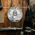 thumbnail image 6 of American Art Decor Get Your Kicks Round MDF Wall Plaque - 20" x 20" x 0.35", 6 of 6