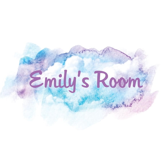 Personalized Name Vinyl Decal Sticker Custom Initial Wall Art Personalization Abstract Watercolor Texture Text Lettering Design Pattern 14 X 20 Inches