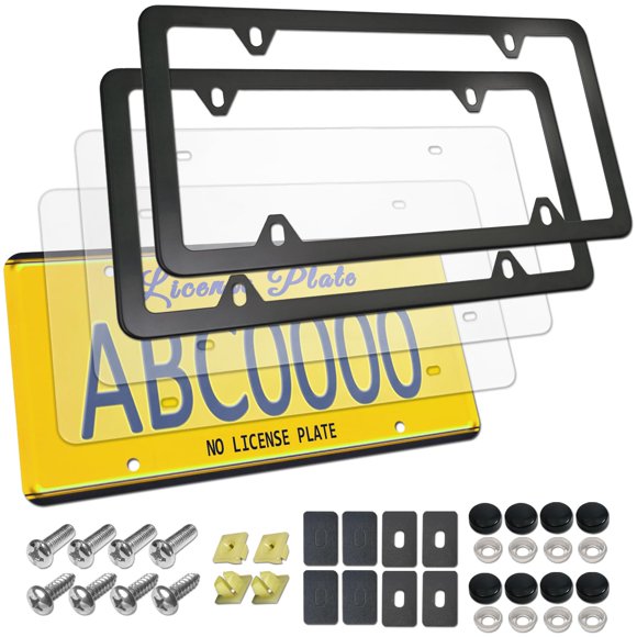 Cubiertas transparentes para placas ZXFOOG, paquete de 2, marcos planos