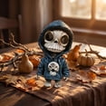 thumbnail image 4 of Detailed Resin Halloween Skeleton Standing Figurine, Mini Spooky Tabletop Ornament, Gothic Shelf Decor Statue for Bedroom Dresser, Living Room Counter And Holiday Mantel Layout, 4 of 5