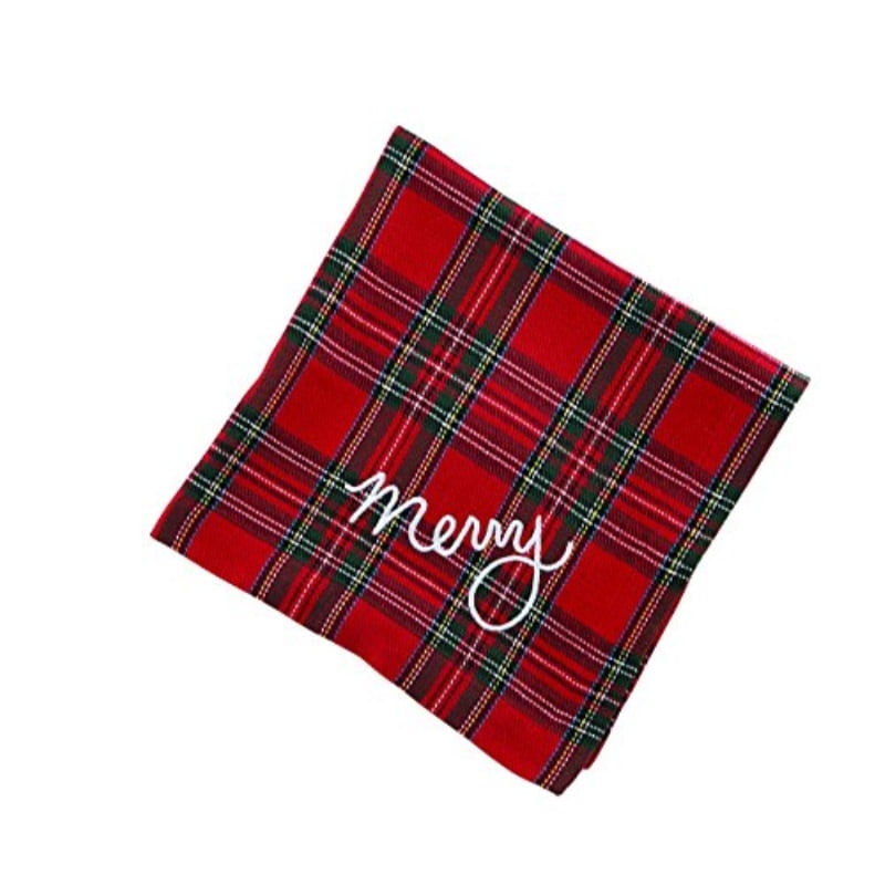 Mud Pie Plaid Napkins Set of 4, Tartan