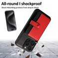 thumbnail image 6 of ELEHOLD for iPhone 14 Pro Wallet Case,luxury Business PU leather Credit Card Slot Kickstand Women Men Slim Shockproof Protective Phone Cover for iPhone 14 Pro,Red, 6 of 9