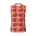 thumbnail image 6 of Lsque Cartoon Meat Print Men's Cotton Blend Sleeveless Muscle Shirts (S-3XL)- Moisture Wicking, Odor Protection, UPF 30+,Medium, 6 of 8