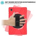 thumbnail image 7 of XYX Case for Samsung Galaxy Tab A7 10.4 inch SM-T500/SM-T505 with 360 Degree Rotating, Hand Strap, Shoulder Strap, Red, 7 of 7