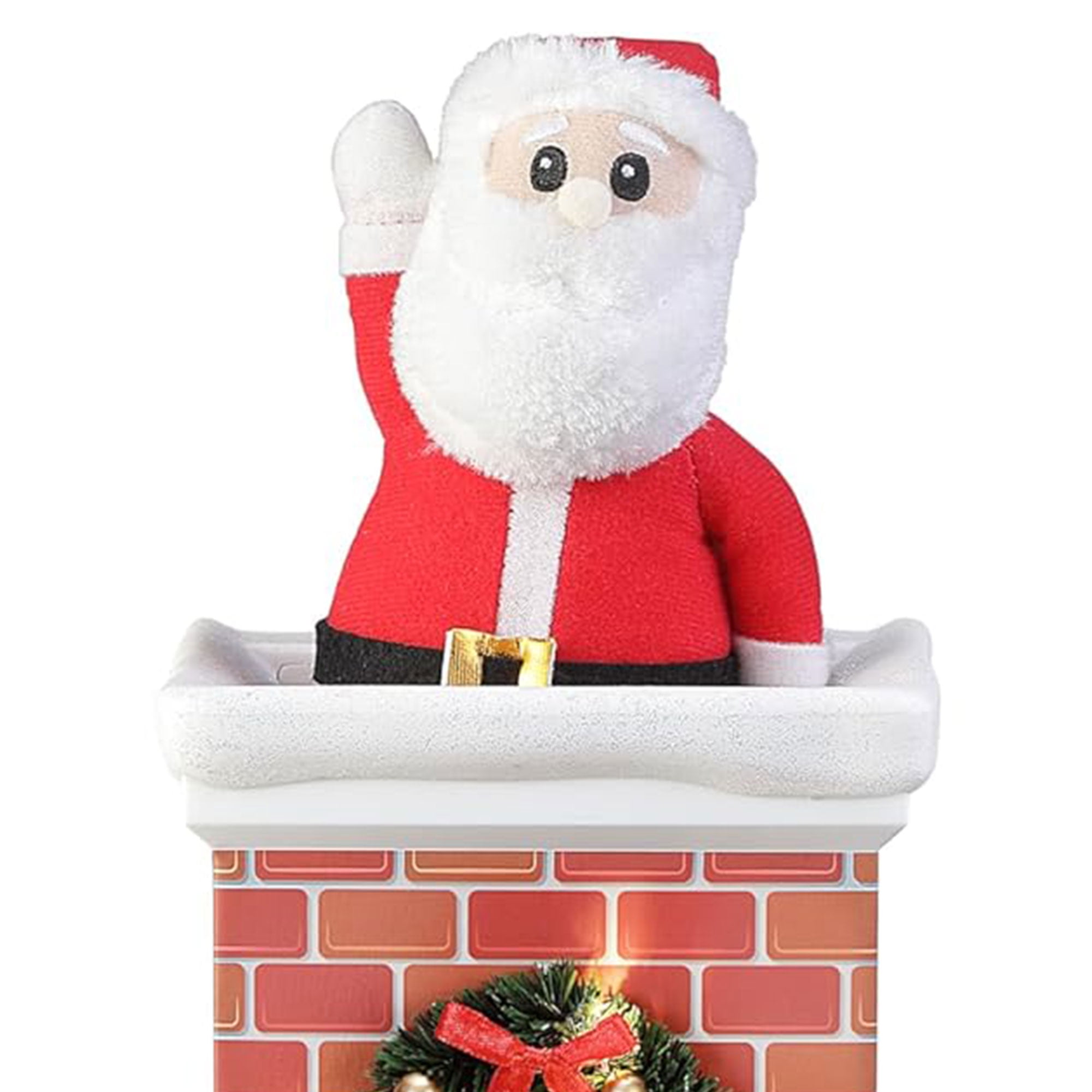 20 inch animated top chimney santa