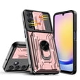 thumbnail image 5 of Innens for Samsung Galaxy A15/A25/A55 5G 6.5inch Card Slot Wallet Case Finger Ring Holder Cover with Screen Protector, Pink, 5 of 18